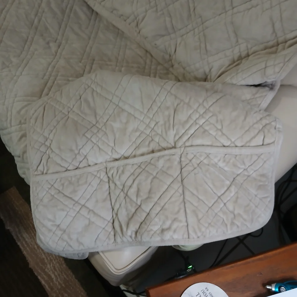 Cozy Quilted Sofa Cover in Beige